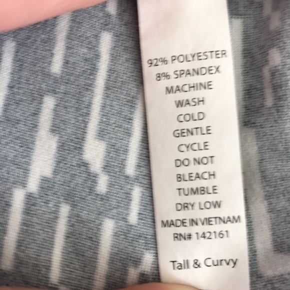 LulaRoe Leggings Tall & Curvy Size 12/16 - Picture 5 of 8